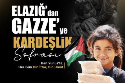 Elazığ’dan Gazze’ye kardeşlik sofrası