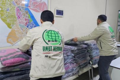 Umut Kervanı Cizre'de Suriye için yardım kabul noktası kurdu