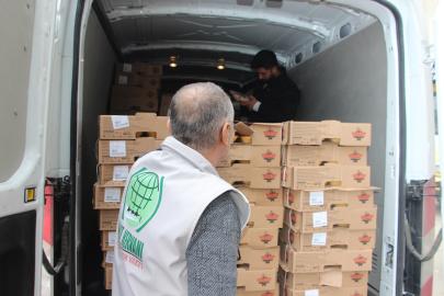 Umut Kervanı, Mardin'de Ramazan öncesi yüzlerce aileye et dağıttı