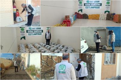 Umut Kervanından Ceylanpınar'da onlarca aileye gıda desteği