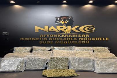 Afyonkarahisar’da 9 kilogram uyuşturucu ele geçirildi