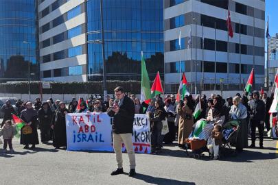 Amerika'ya bomba için yedek parça satan firma protesto edildi