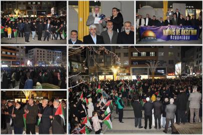 Batmanlılar Kudüs için tek ses oldu: Kudüs ve Aksa özgür olmalı