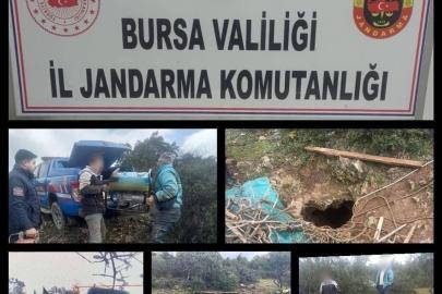 Bursa'da kaçak kazı yapan 2 kişi suçüstü yakalandı