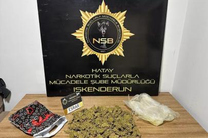 Hatay'da 1.1 kilogram esrar ele geçirildi: 1 tutuklama