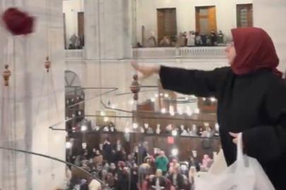 Mescid-i Aksa'nın kapalı olmasına tepki gösteren kadınlardan Fatih Camii'nde sembolik eylem