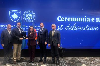 TOBB Başkanı Hisarcıklıoğlu’na Kosova Cumhurbaşkanlığı madalyası