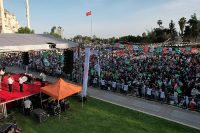Adana’daki Mevlid-i Nebi etkinliği dronla görüntülendi