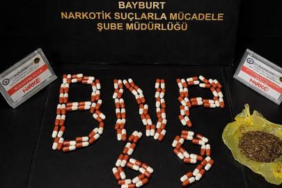 Bayburt’ta narkotik operasyonu: Sentetik ecza ve bonzai ele geçirildi