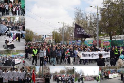 Konya’da Gazze’ye destek yürüyüşü düzenlendi