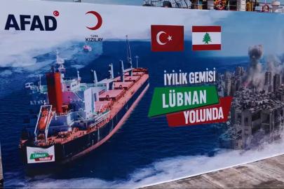 Mersin’den Lübnan’a 730 tonluk insani yardım sevkiyatı yapıldı