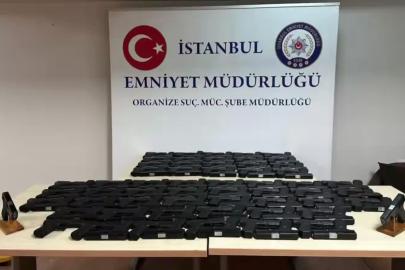 Sarıyer’de silah operasyonu: 113 tabanca ele geçirildi