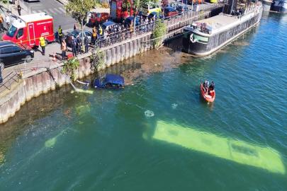 Stajyer şoför otobüsü Seine Nehri’ne sürdü