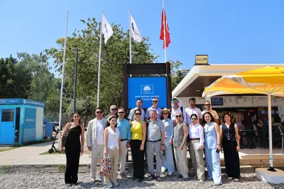 Kırgız heyet Antalya’nın mavi bayraklı plajlarını inceledi