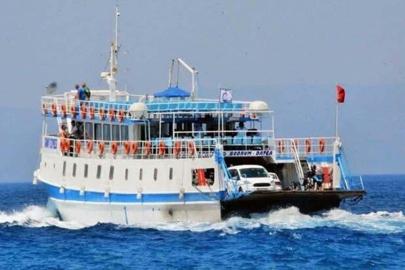 Bodrum'da feribota 'fırtına' engeli