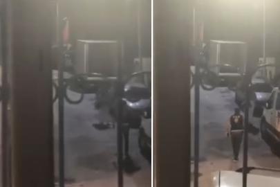 Esenler'de korku dolu anlar: Polisi görünce boğazına bıçak dayadı
