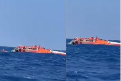 Girne açıklarında katamaran tipi Türk yolcu gemisi alabora oldu