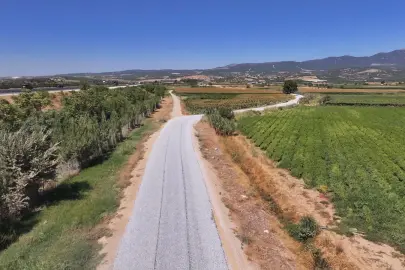 Manisa'da Turgutlu ile Saruhanlı arasında yol çalışması