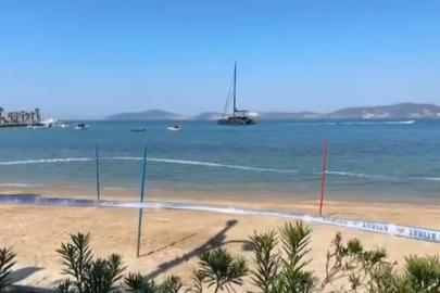 Muğla'da halk plajı, deniz suyundaki kirlilik şüphesiyle tedbiren kapatıldı