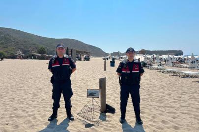 Patara'da Caretta caretta yuvalarında jandarmadan denetim