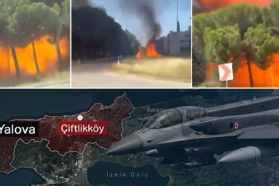 Yalova'da düşen F-16 ile ilgili yeni görüntüler ortaya çıktı