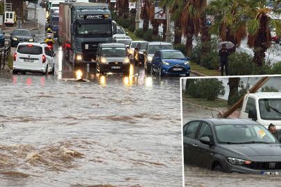 Muğla'yı sağanak vurdu: Bodrum ve Marmaris'te yollar göle döndü